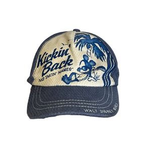 World Parks Mickey Mouse Baseball Hat Cap Paper Kickin Back And Takin‎ Names OS